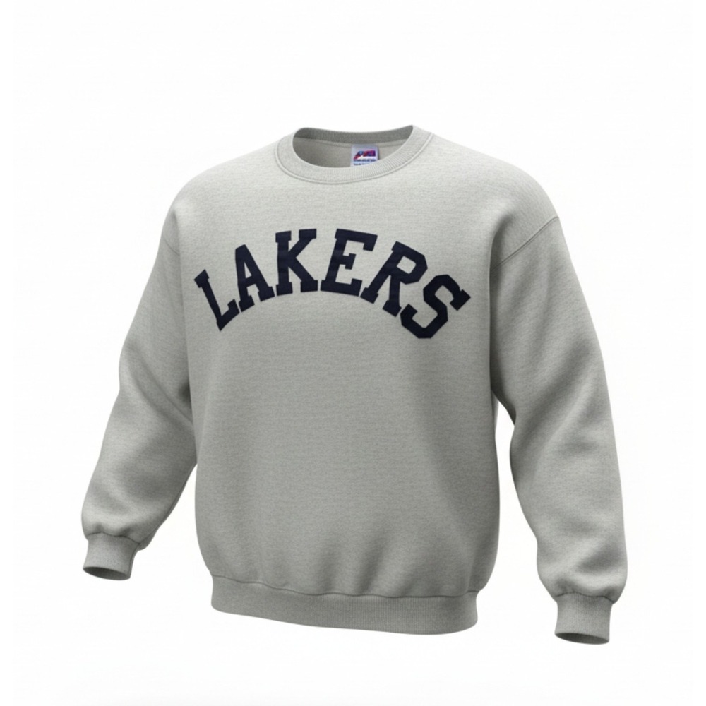 Vintage LA Lakers Jerzees‎ Crewneck Sweatshirt 2XL Made In USA 90s Applique